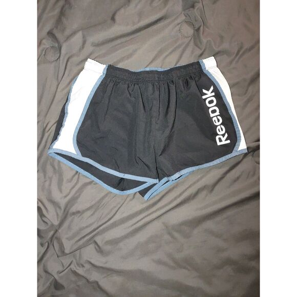 Reebok shorts womens S black and blue Running Activewear workout - Picture 1 of 1